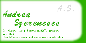 andrea szerencses business card